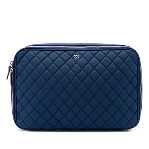 Pre-Loved Chanel CC Quilted Nylon Laptop Case